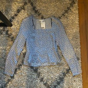 H&M floral blouse XS NWT